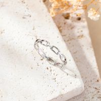 304 Stainless Steel Casual Simple Style Star Heart Shape Chains Print Hollow Out Rings main image 10