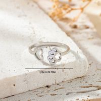 304 Stainless Steel Casual Simple Style Star Heart Shape Chains Print Hollow Out Rings main image 3