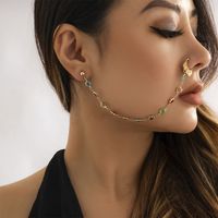 1 Piece Nose Rings & Studs Shiny Color Block Alloy Nose Rings & Studs sku image 1