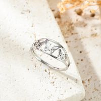304 Stainless Steel Casual Simple Style Star Heart Shape Chains Print Hollow Out Rings sku image 11