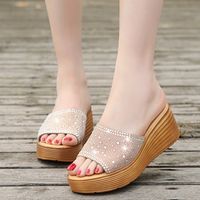 Women's Casual Solid Color Round Toe Wedge Slippers main image 1