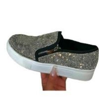 Frau Lässig Einfarbig Strass Runder Zeh Halbschuhe main image 2