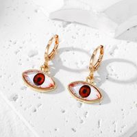 1 Pair Vintage Style Simple Style Eye Plating Alloy Glass Silver Plated Drop Earrings main image 5