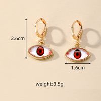 1 Pair Vintage Style Simple Style Eye Plating Alloy Glass Silver Plated Drop Earrings main image 2