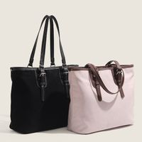 Women's Medium Canvas Solid Color Classic Style Zipper Tote Bag main image 1