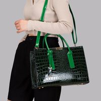 Frau Groß Pu-Leder Einfarbig Vintage-Stil Reißverschluss Handtasche sku image 4