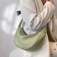 Women's Medium Pu Leather Solid Color Basic Zipper Cloud Shape Bag main image 6