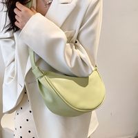 Women's Medium Pu Leather Solid Color Basic Zipper Cloud Shape Bag main image 4