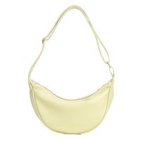 Women's Medium Pu Leather Solid Color Basic Zipper Cloud Shape Bag main image 3