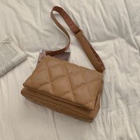 Women's Medium Pu Leather Solid Color Classic Style Flip Cover Shoulder Bag sku image 3