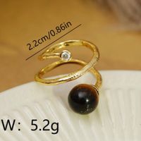 Wholesale Baroque Style Beach Geometric Copper Rings main image 2