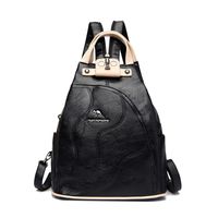 Anti-theft 17 Inch Solid Color Daily Women's Backpack main image 9