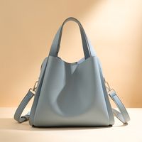 Women's Medium Pu Leather Solid Color Classic Style Magnetic Buckle Bucket Bag sku image 2