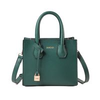 Women's Medium Pu Leather Solid Color Vintage Style Zipper Handbag main image 3