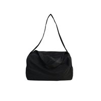 Women's Medium Nylon Canvas Solid Color Basic Zipper Shoulder Bag main image 3