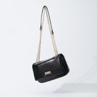 Unisex Small Pu Leather Solid Color Classic Style Magnetic Buckle Shoulder Bag main image 1
