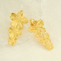 1 Pair Simple Style Classic Style Solid Color Plating Stainless Steel Gold Plated Ear Studs main image 1