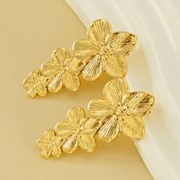1 Pair Simple Style Classic Style Solid Color Plating Stainless Steel Gold Plated Ear Studs main image 4