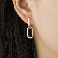 1 Pair Simple Style Solid Color Solid Color Asymmetrical Zinc Alloy Drop Earrings main image 3