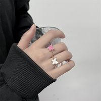 Wholesale Simple Style Classic Style Butterfly Copper Enamel Rings main image 5