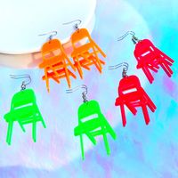 1 Pair Simple Style Classic Style Geometric Irregular Plating Arylic Plastic Drop Earrings main image 5