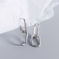 1 Pair Simple Style Solid Color Solid Color Asymmetrical Zinc Alloy Drop Earrings sku image 2