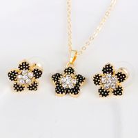 Elegant Lady Flower Alloy Plating Inlay Zircon Women's Jewelry Set main image 5