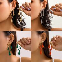 1 Pair Simple Style Classic Style Geometric Plating Alloy Gold Plated Ear Studs main image 1