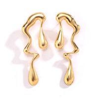 1 Pair Simple Style Classic Style Geometric Plating Alloy Gold Plated Ear Studs main image 3