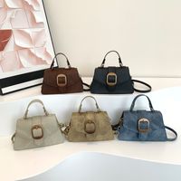 Women's Pu Leather Solid Color Vintage Style Flip Cover Handbag main image 1