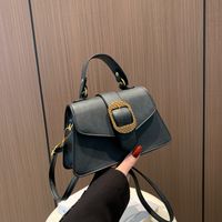Women's Pu Leather Solid Color Vintage Style Flip Cover Handbag main image 4