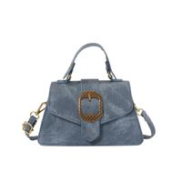 Women's Pu Leather Solid Color Vintage Style Flip Cover Handbag sku image 4