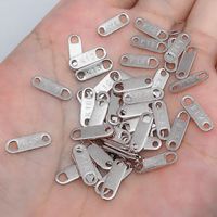 100 PCS/Package 3.6*11mm Stainless Steel 18K Gold Plated Solid Color Polished Tail Plate Accessories main image 4
