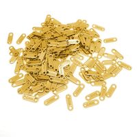 100 Piezas/Paquete 3,6*11mm Acero Inoxidable Chapados en oro de 18k Color Sólido Pulido Accesorios De Placa Trasera sku image 3