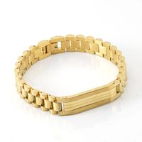 Simple Style Classic Style Solid Color Titanium Steel Plating Gold Plated Men's Bracelets sku image 2