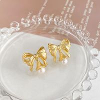 1 Pair 19 * 17mm Copper 14K Gold Plated 18K Gold Plated Bow Knot Polished Earring Findings main image 5