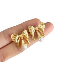 1 Pair 19 * 17mm Copper 14K Gold Plated 18K Gold Plated Bow Knot Polished Earring Findings main image 4