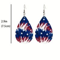 1 Pair Ethnic Style Streetwear National Flag American Flag Arylic Drop Earrings main image 3