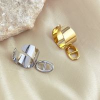 Casual Simple Style Geometric Stainless Steel Charm Rings 1 Piece main image 5