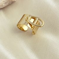 Casual Simple Style Geometric Stainless Steel Charm Rings 1 Piece sku image 2
