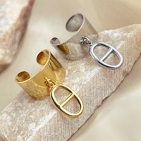 Casual Simple Style Geometric Stainless Steel Charm Rings 1 Piece main image 1