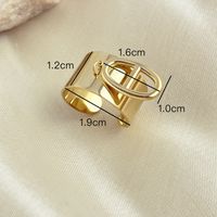 Casual Simple Style Geometric Stainless Steel Charm Rings 1 Piece main image 2