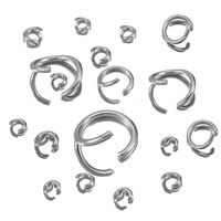 100 PCS/Package Diameter 3mm Diameter 4mm Diameter 5mm Stainless Steel Solid Color Polished Broken Ring main image 1