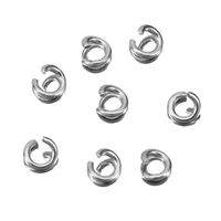 100 PCS/Package Diameter 3mm Diameter 4mm Diameter 5mm Stainless Steel Solid Color Polished Broken Ring main image 2