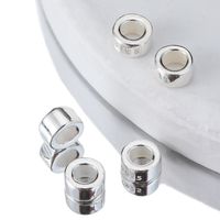 5 PCS/Package 3.5mm Diameter Hole 2~2.9mm Sterling Silver Solid Color Polished Spacer Bars main image 1