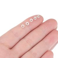 5 PCS/Package 3.5mm Diameter Hole 2~2.9mm Sterling Silver Solid Color Polished Spacer Bars main image 5