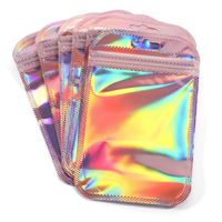 Simple Style Gradient Color Plastic Printing Jewelry Packaging Bags main image 5