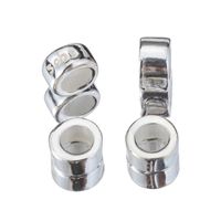 5 PCS/Package 3.5mm Diameter Hole 2~2.9mm Sterling Silver Solid Color Polished Spacer Bars main image 3