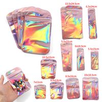 Simple Style Gradient Color Plastic Printing Jewelry Packaging Bags main image 2