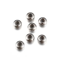 10 PCS/Package Diameter 6 Mm Diameter 7 Mm Diameter 8mm Hole 3~3.9mm 304 Stainless Steel Solid Color Polished Beads sku image 1